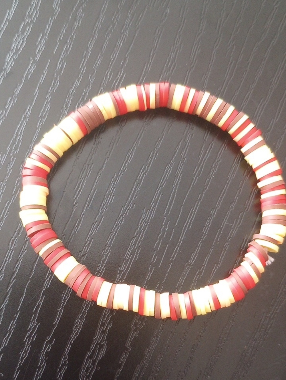 Autumn Fall Thanksgiving Multicolor Disk Bead Stretchy Bracelet